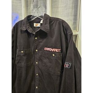 The Intimidator Dale Earnhardt Shirt Adult XL Black Long‎ Sleeve POLO